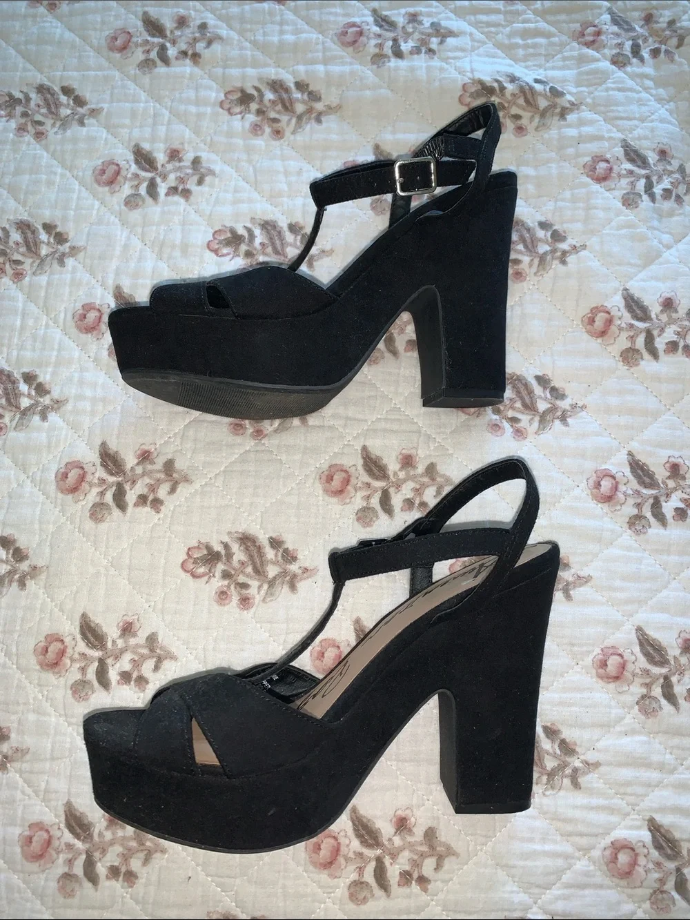 Platform T-Strap w Block Heel